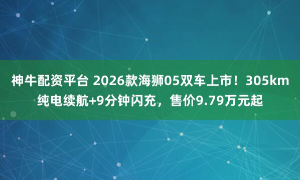 神牛配资平台 2026款海狮05双车上市！305km纯电续航+9分钟闪充，售价9.79万元起